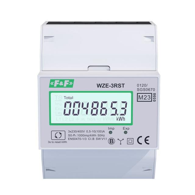 Trójfazowy licznik zużycia energii 80A z funkcją RESET F&F