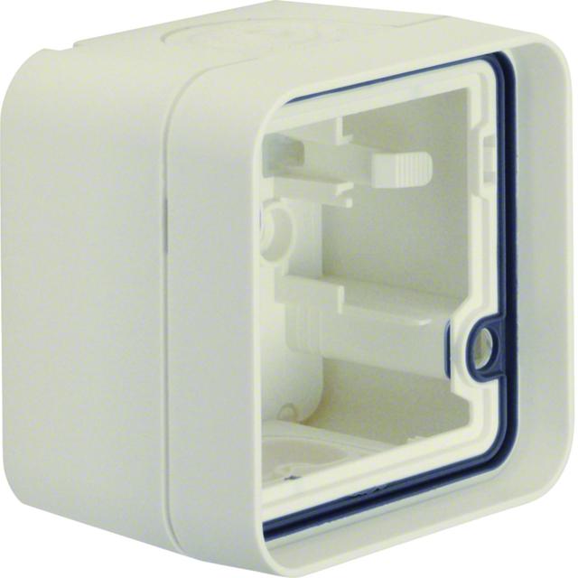 BERKER W.1 Adapter natynkowy pojedyncza IP55 biały 6118913502 HAGER