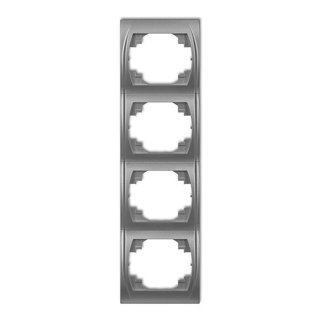 LOGO Ramka pionowa poczwórna srebrny metalik