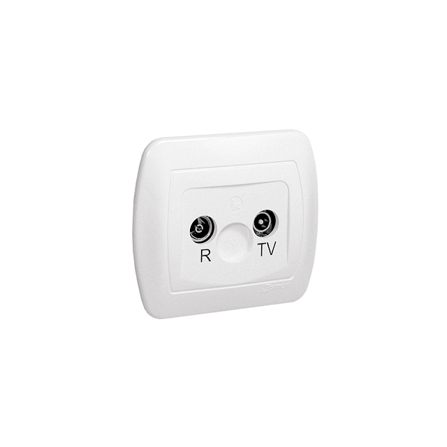 Simon Akord Gniazdo antenowe R-TV końcowe separowane biały