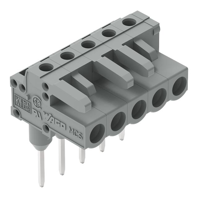 Gniazdo MCS‑MIDI Classic kątowe 5‑biegunowe szare raster 5mm 232‑235/005‑000 /100szt./ WAGO