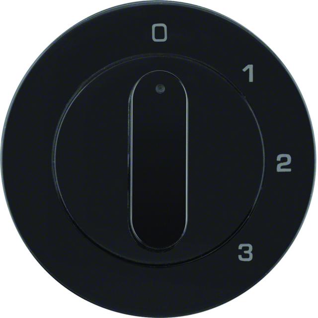 R.1/R.3/R.8 Płytka czołowa z pokrętłem do łącznika 3-poz z pozycją  0  czarny