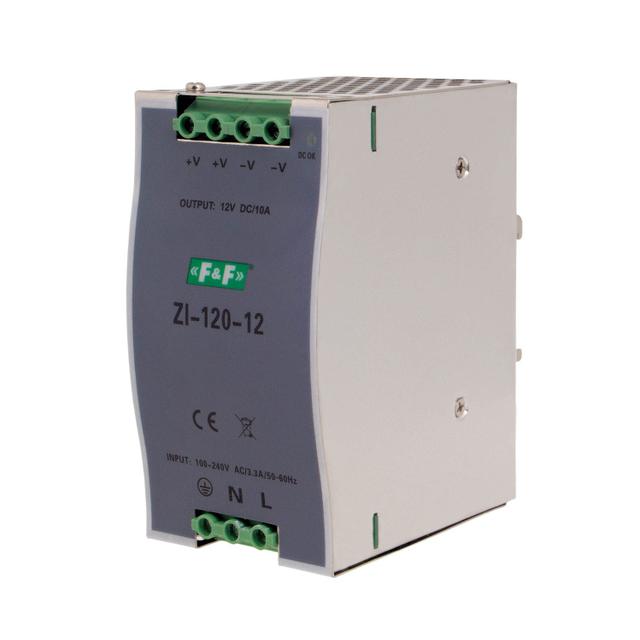 Zasilacz impulsowy przemysłowy nap. wej. 90-264V AC/120-370V DC P=120W nap. Wyj. 12V DC ZI-120-12V F&F