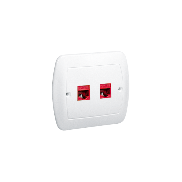 SIMON AKORD WMAK-4520xx-1013 Gniazdo komputerowe RJ45 podwójne, kategoria 5e. Montaż do puszki na wk
