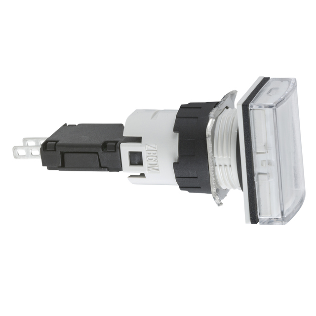 Harmony XB6 Kompletny wskaźnik świetlny Biały LED Prostokątny 12-24V AC/DC 16mm Plastikowy XB6DV1BB Schneider