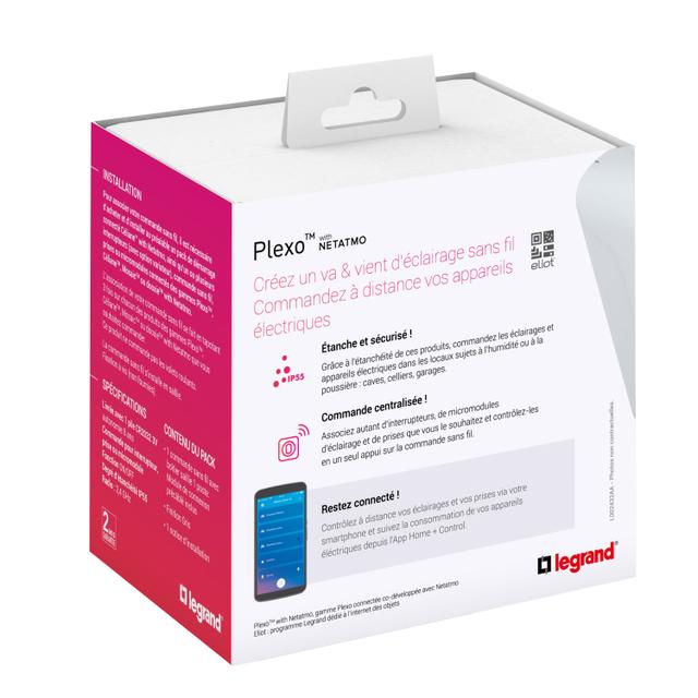 Netatmo - Plexo - łącznik bezprzewodowy schodowy - szary, Legrand