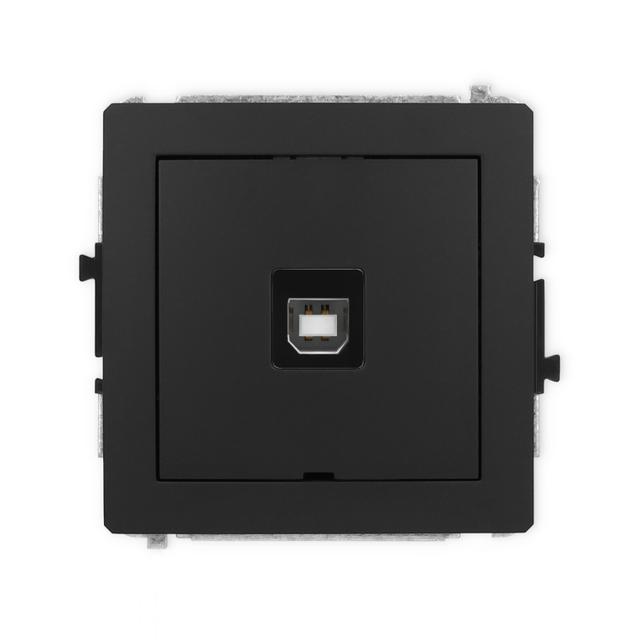DECO Gniazdo pojedyncze USB A-B 2.0, bez pola opisowego czarny mat 12DGUSBBO-3 KARLIK