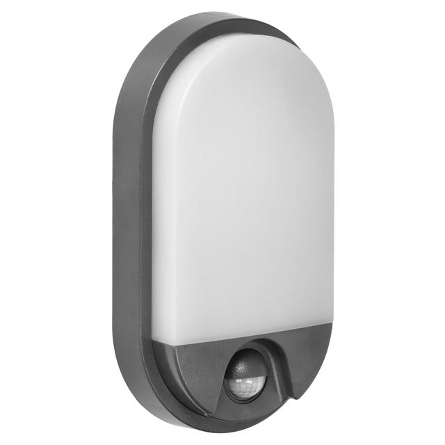 NEFRYT LED 15W oprawa ogrodowa z czujnikiem ruchu 1100lm IP54 4000K szara AD-OP-6147GLPMR4 ORNO