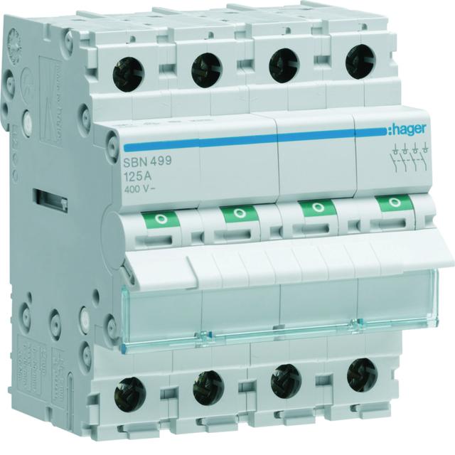 Modułowy rozłącznik izolacyjny 4P 125A 400VAC SBN499 HAGER