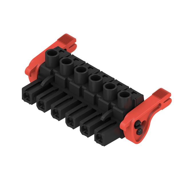 BLZ 7.62HP/06/180LR SN BK BX Wtyk PCB (złącze wiązki), 7.62 mm, Liczba biegunów: 6, Przyłącze z jarzmem /25szt./ 1164960000 WEIDMÜLLER