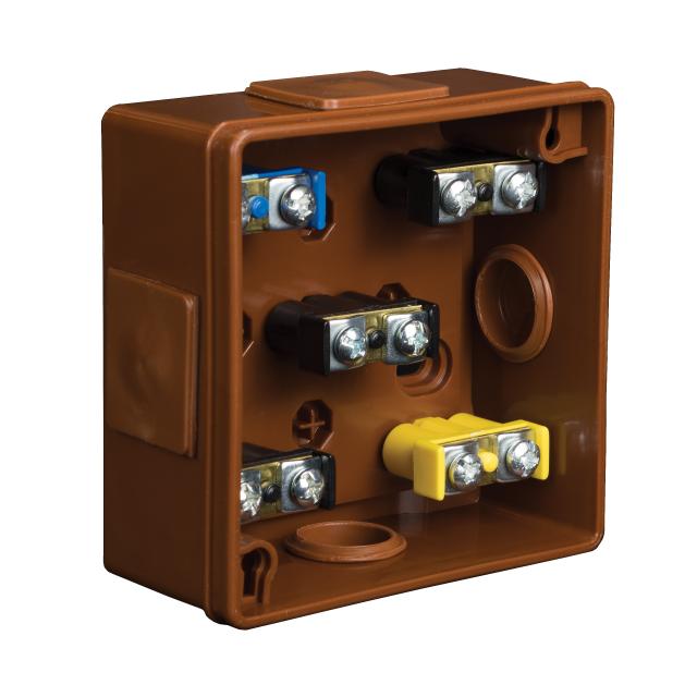 VP-21 Puszka n/t 86x86x40mm IP55 4-wl 2wkr dł.gum. Z-ac. brąZ-021-52 61.123 OPATÓWEK