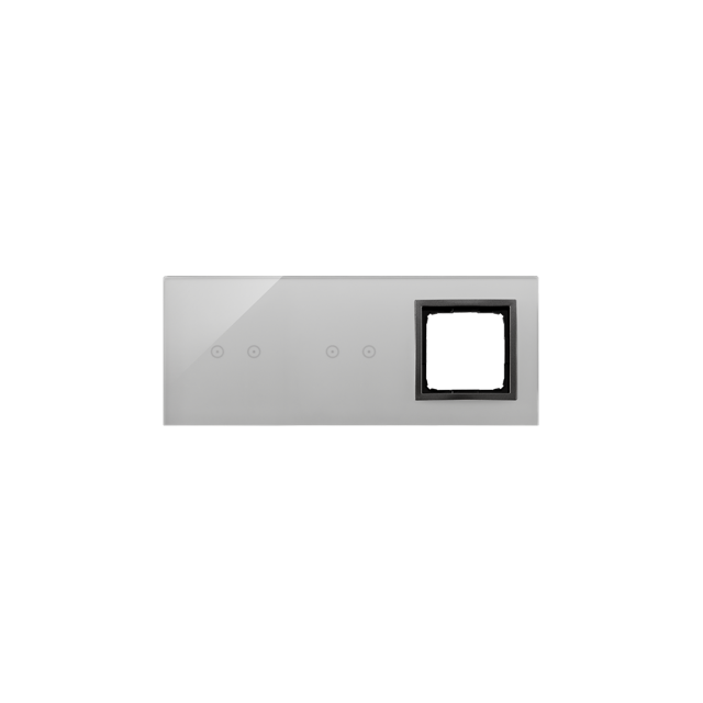 Simon 54 Touch Panel dotykowy S54 Touch 3 moduły 2 pola dotykowe poziome + 2 pola dotykowe poziome + 1 otwór na osprzęt S54 burzowa chmura DSTR3220/72 KONTAKT