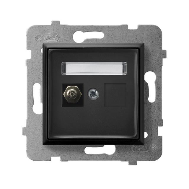 ARIA Gniazdo ekwipotencjalne pojedyncze - kolor czarny metalik