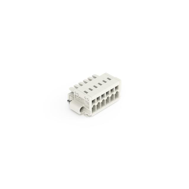 Gniazdo MCS‑MINI Classic 6‑biegunowe jasnoszare raster 3,5mm 734‑106/107‑000 /50szt./ WAGO