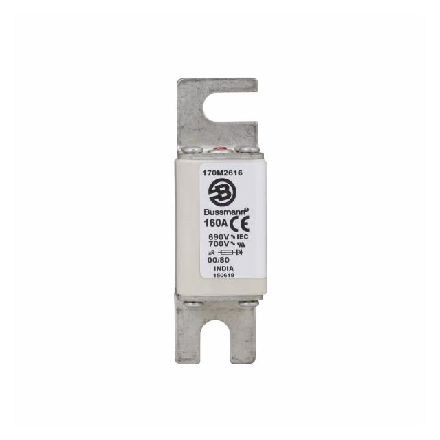 160A 690V aR 00/80 SQ. BODY IND. FUSE Wkładka szybka 160A AC 690V DIN 00 30x51x100 mm aR, 170M2616 E