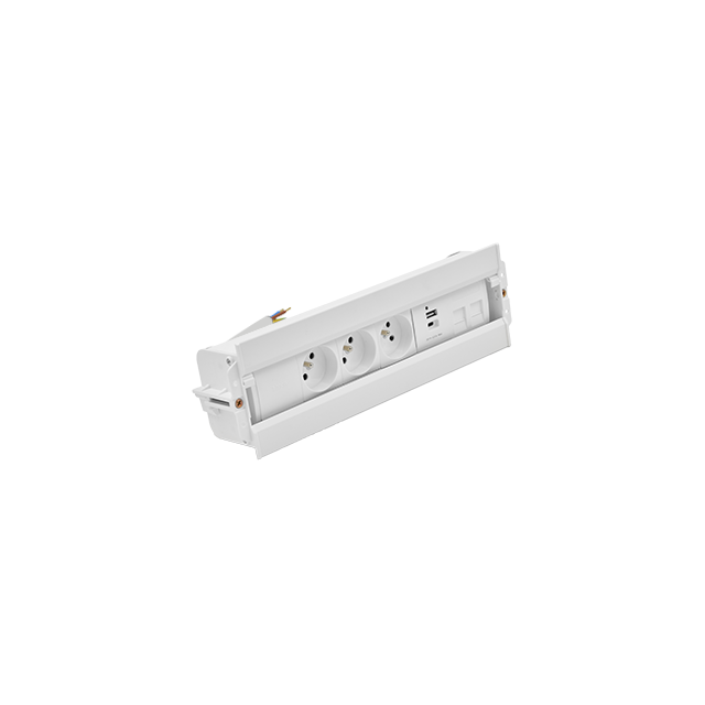 Simon 480 TS48-630E30BK0-33 Spinner 3 gn. typ E + ładow. USB A+C i płytka dla 2 złączy RJ45 keystone 48630E30BK00000-33 KONTAKT