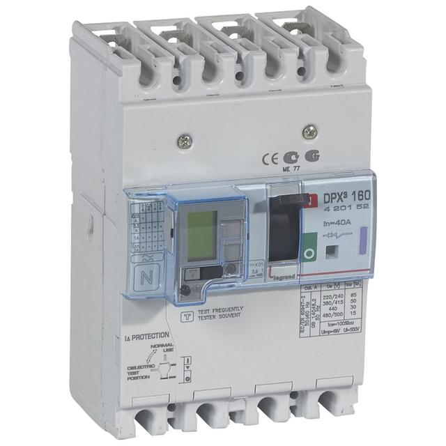 Wyłącznik DPX3 160 Z Zab. R-Pr. 4P 40A 50Ka 420152 LEGRAND