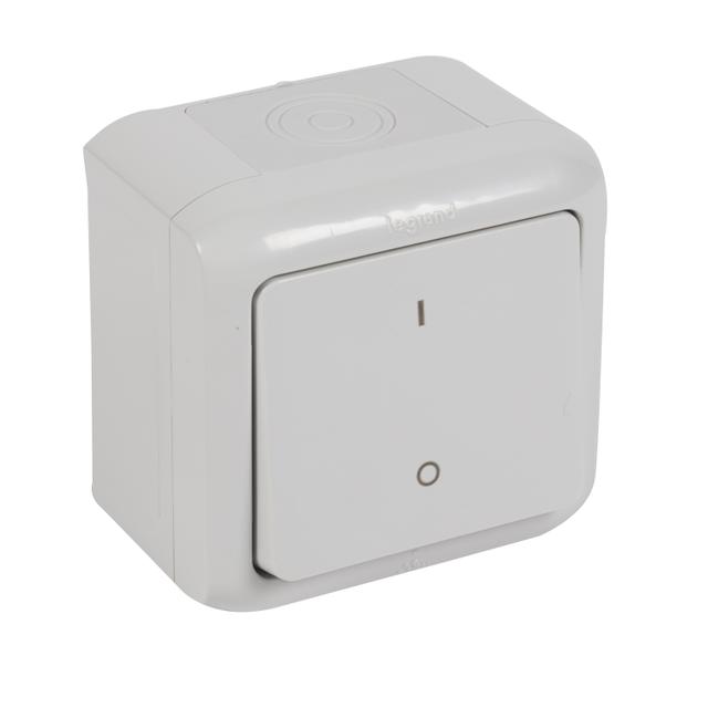 Forix IP44 Łącznik Dwupolowy 10Ax Szary 782386 LEGRAND