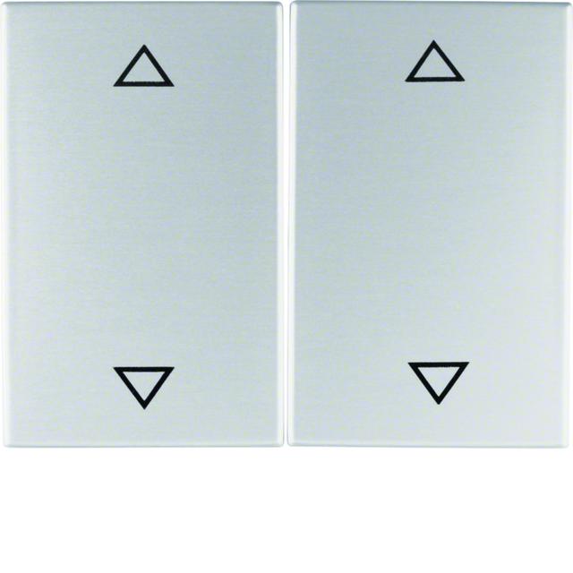 BERKER K.5 Klawisze nadrukowany symbol strzałki do łącznika 2-klawiszowego aluminium 14357203 HAGER