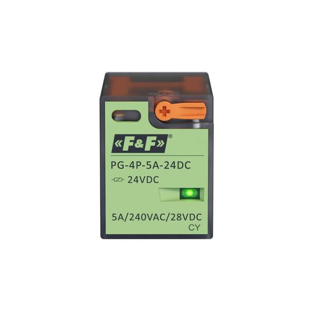 Przekaźnik 4xNO/NC obciążalność (na kanał) 5A/240V AC lub 12A/28V DC napięcie zasilania cewki 24V F& PG-4P-5A-24DC F&F