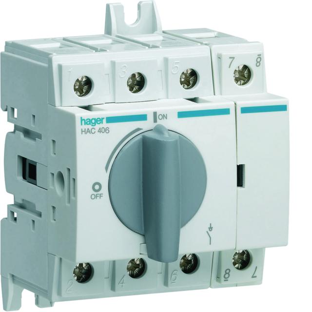 Modułowy rozłącznik izolacyjny obrotowy 4P 63A rozmiar 2 HAC406 HAGER