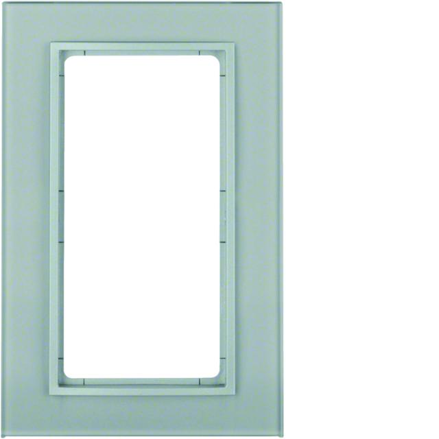 BERKER B.7 Ramka z dużym wycięciem szkło aluminium/alu mat lakierowana 13096414 HAGER