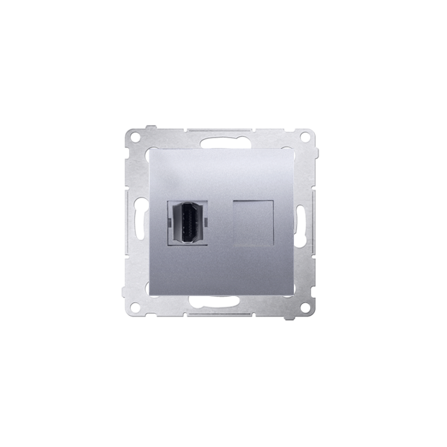 Simon 54 Gniazdo HDMI srebrny mat