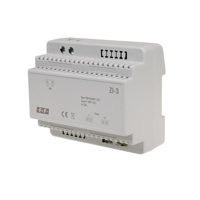 Zasilacz impulsowy 18V DC 3A ZI-3 F&F