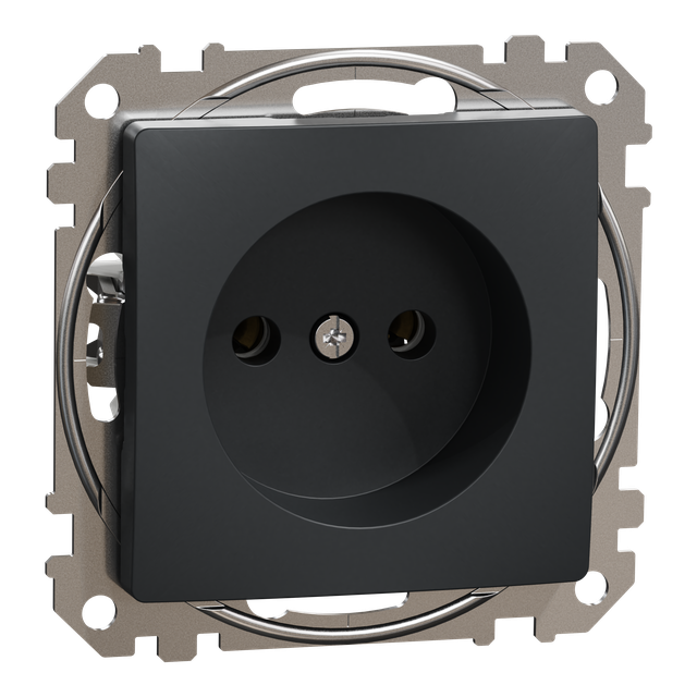 Gniazdo 2P, Sedna Design & Elements, antracytowy czarny