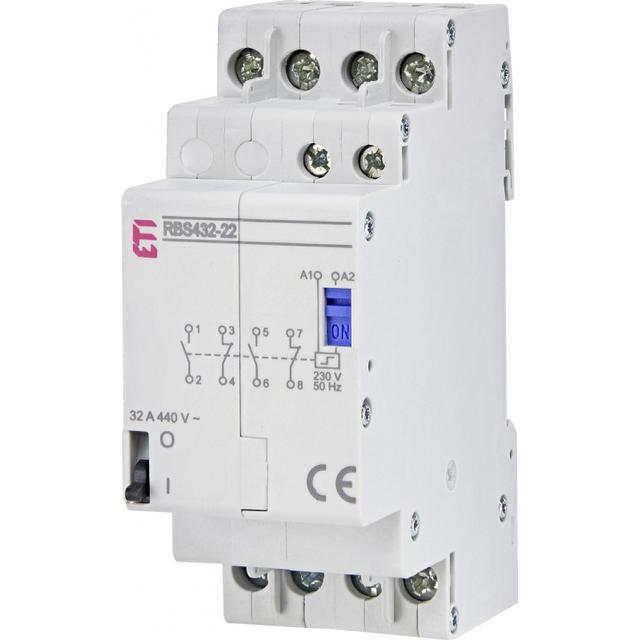 Stycznik bistabilny 32A 4P 2Z 2R 2M RBS432-22-230V AC 002464138 ETI