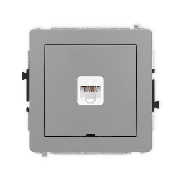 DECO Mechanizm gniazda komputerowego pojedynczego 1xRJ45, kat. 5e, 8-stykowy, bez pola opisowego sza