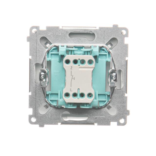 Simon Basic Przycisk pojedynczy zwierny bez piktogramu 10A szybkozłączka biały