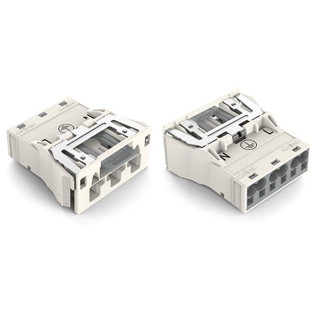 WINSTA wtyk 3-torowy SnapIn biały ze stykiem PE