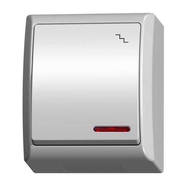 FALA Łącznik schodowy z podświetleniem pomarańczowym - kolor biały