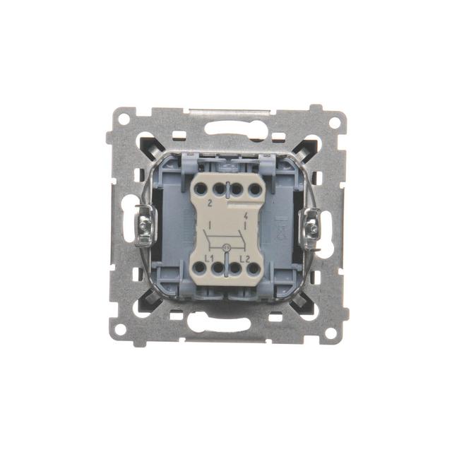 Simon 54 Łącznik dwubiegunowy z podświetleniem LED 10A szybkozłączka czarny