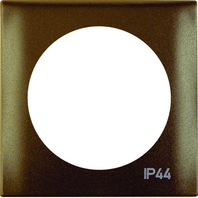 Integro Flow Ramka 1-krotna z nadrukiem IP44 bez uszczelki, brąz 918272591 HAGER