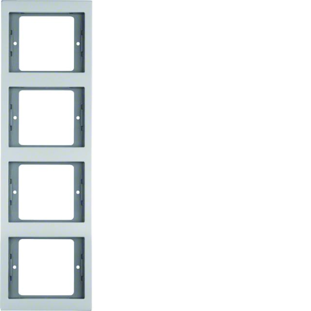 BERKER K.5 Ramka poczwórna pionowa aluminium 13437003 HAGER