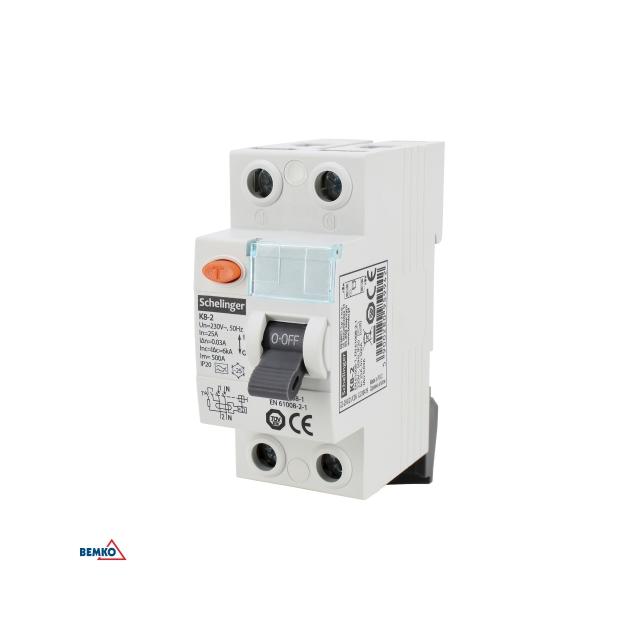 WYŁĄCZNIK RÓŻNICOWOPRĄDOWY A 2P 40A 30mA SCHELINGER