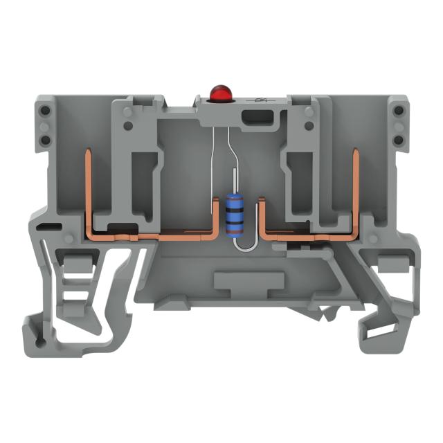 X-COM złączka bazowa 2-pinowa z LED szara /100szt./ WAGO