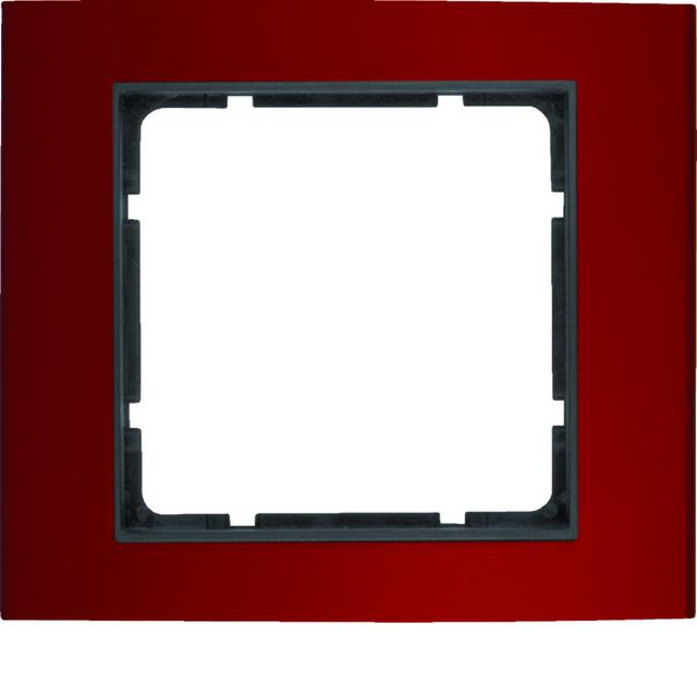 BERKER B.3 Ramka pojedyncza aluminium czerwony/antracyt 10113012 HAGER