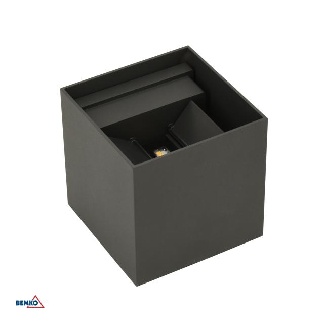 OPRAWA ELEWACYJNA VALIT 12W 4000K 1100LM IP65 100X100X100 KWADRATOWA GRAFIT