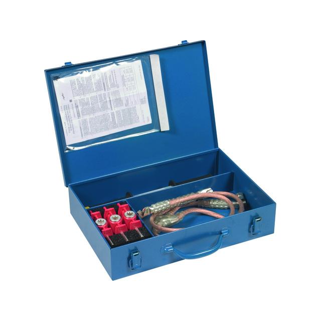 Kompletny uziemiacz z kufrem z blachy stalowej, zestaw II, TI