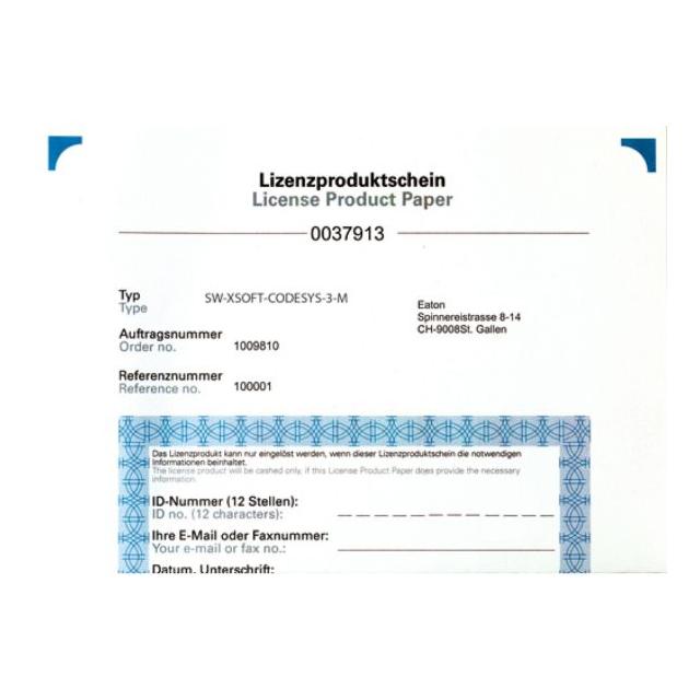 SW-XSOFT-CODESYS-3-M Wielostanowiskowa lic. na oprogr. narzędziowe CoDeSys-3 171887 EATON
