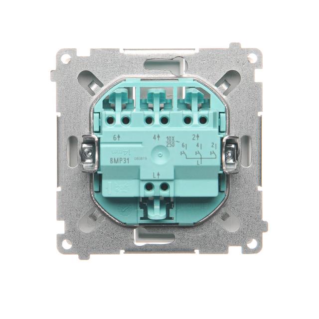 Simon Basic Przycisk potrójny 10A szybkozłączka biały