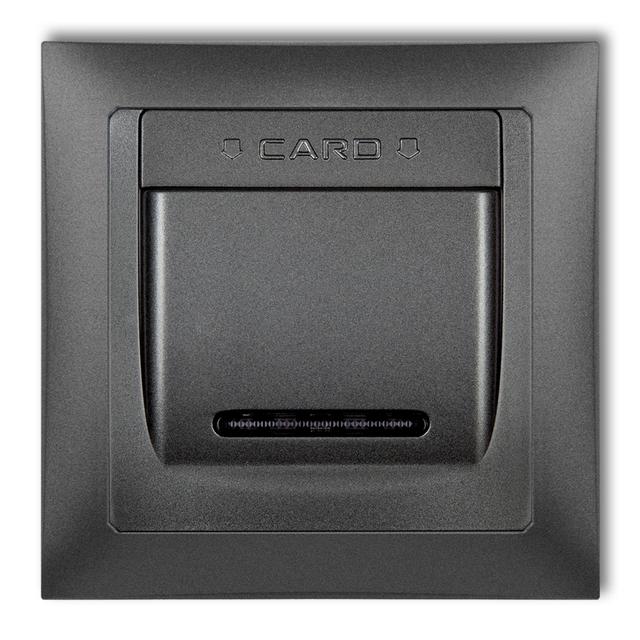 DECO Łącznik hotelowy z ramką uniwersalną pojedynczą z tworzywa DECO Soft grafitowy