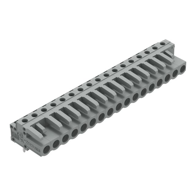 MCS-MIDI Classic gniazdo kątowe 17-bieg. szare raster 5 mm /25szt./ WAGO