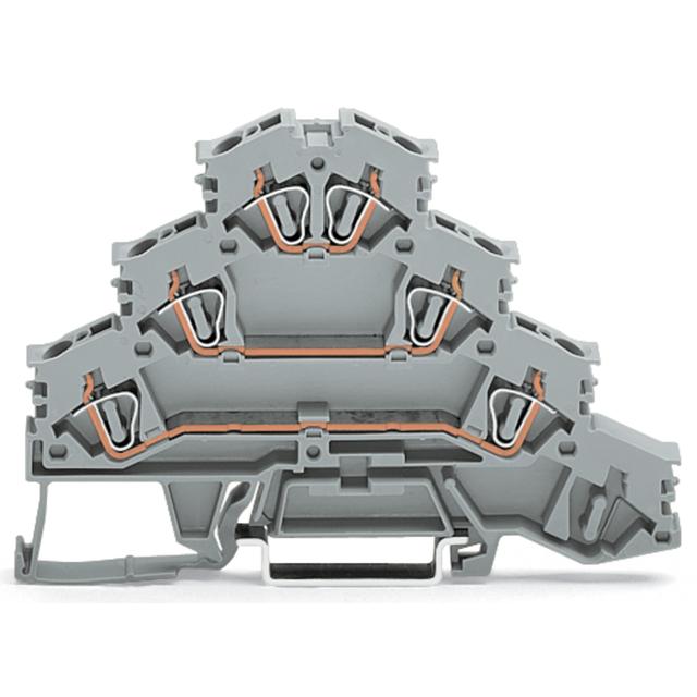 złączka czteropiętrowa 4 mm2 L1 L2 L3 szara