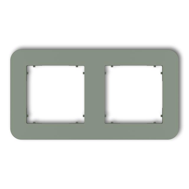 MINI Ramka uniwersalna podwójna zaokrąglona z tworzywa szałwiowy