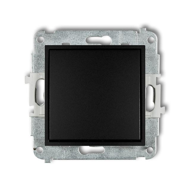 MINI Mechanizm łącznika zwiernego, jednobiegunowego (jeden klawisz, bez piktogramu) czarny mat