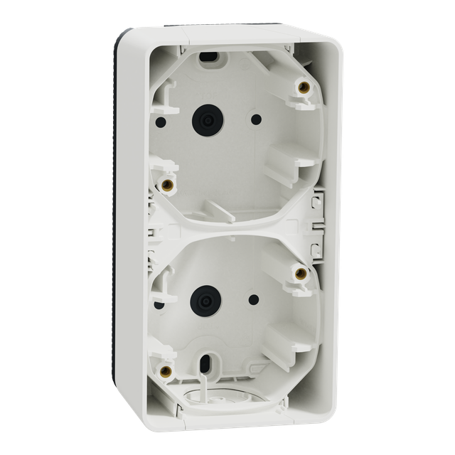 Mureva, podstawa naścienna podwójna pionowa, biała